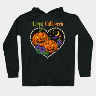 Halloween funny pumpkins like love couple Hoodie